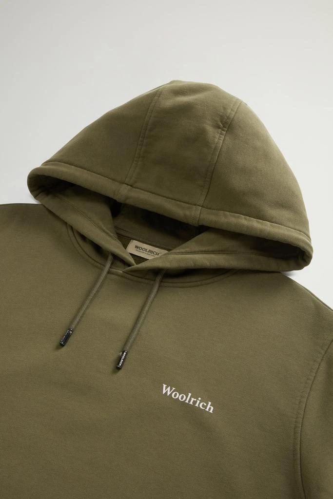 Woolrich Pure Cotton Hoodie with Back Print - Men - Blue 6