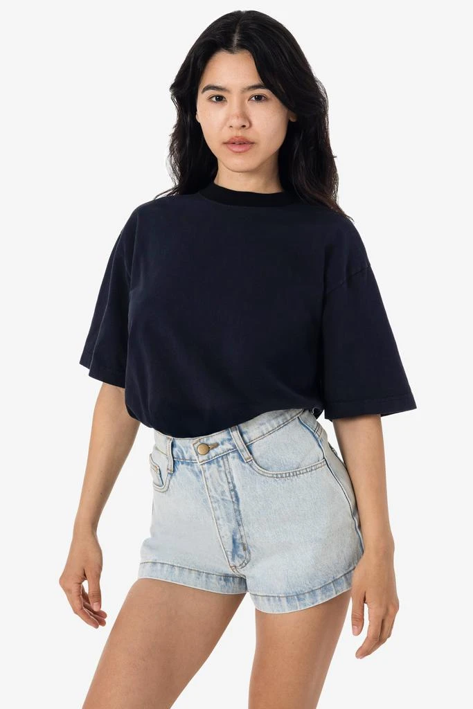 Los Angeles Apparel 1801GDRIN - 6.5oz Garment Dye Crew Neck Ringer T-Shirt 9