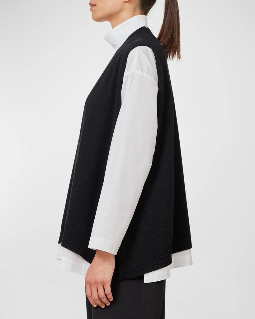 Eskandar Deep V-Neck Cashmere Vest 5
