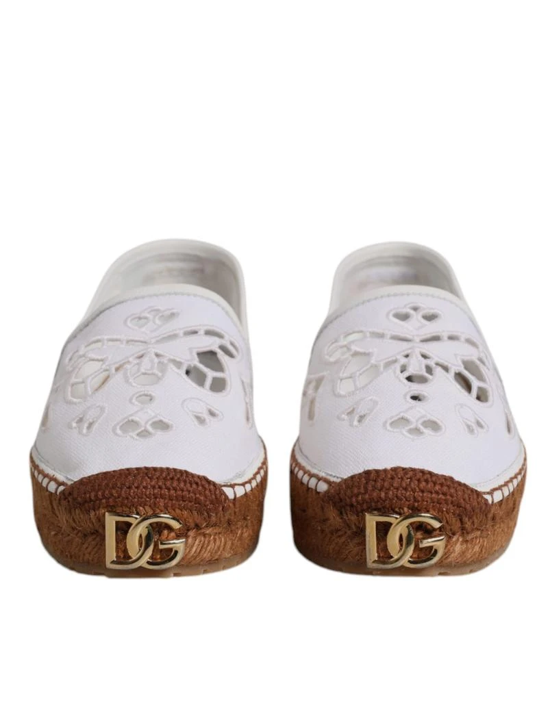 Dolce & Gabbana Logo Eyelet Slip On Espadrilles Women's Shoes 2