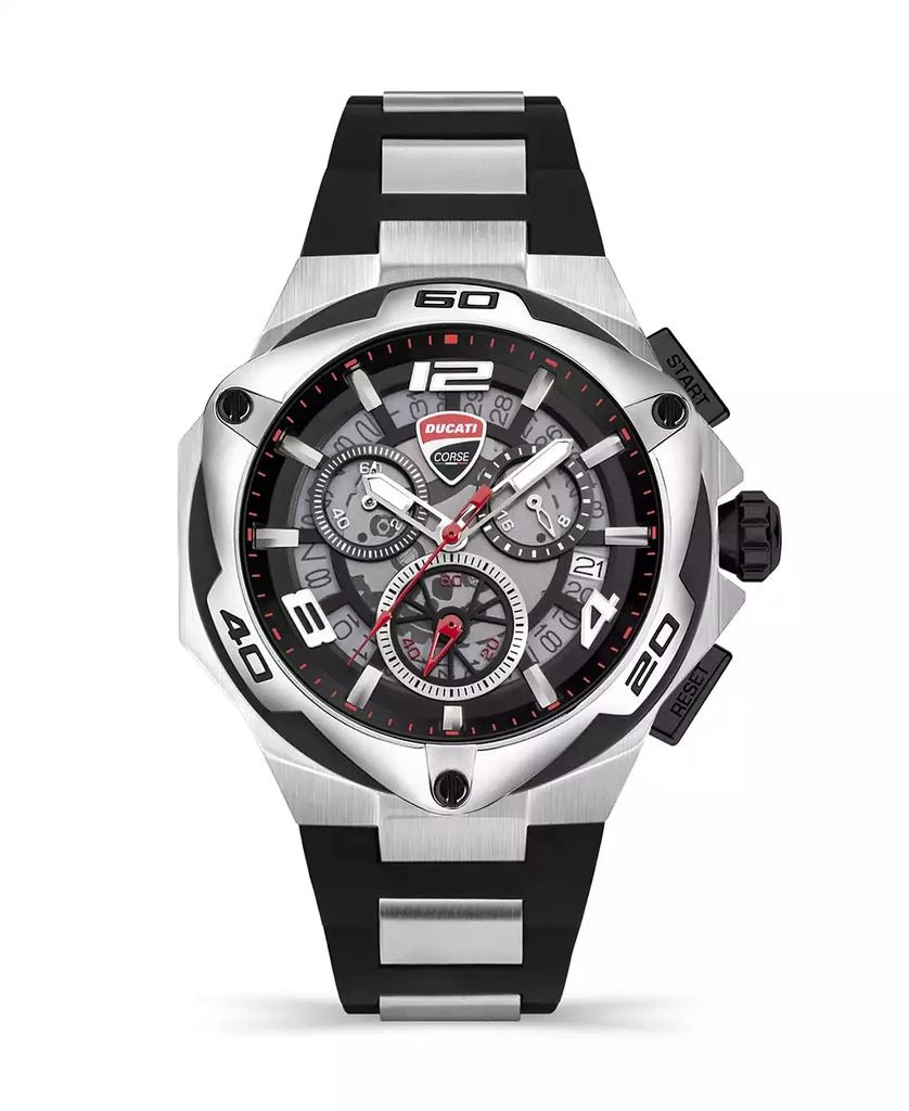 Ducati Corse Men's Quartz Two Tone Silicone Watch 49mm 1