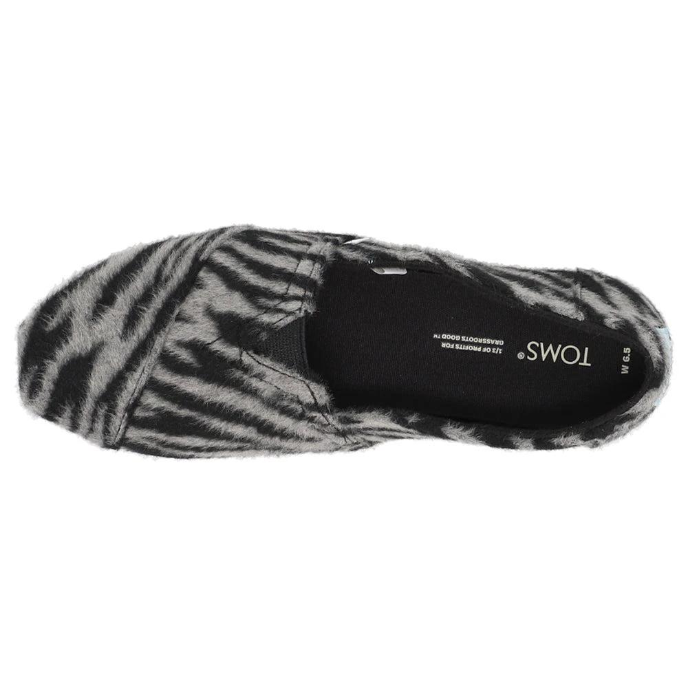 TOMS Alpargata Fuzzy Zebra Slip On Flats 4