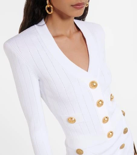 Balmain Ribbed-knit cardigan 4