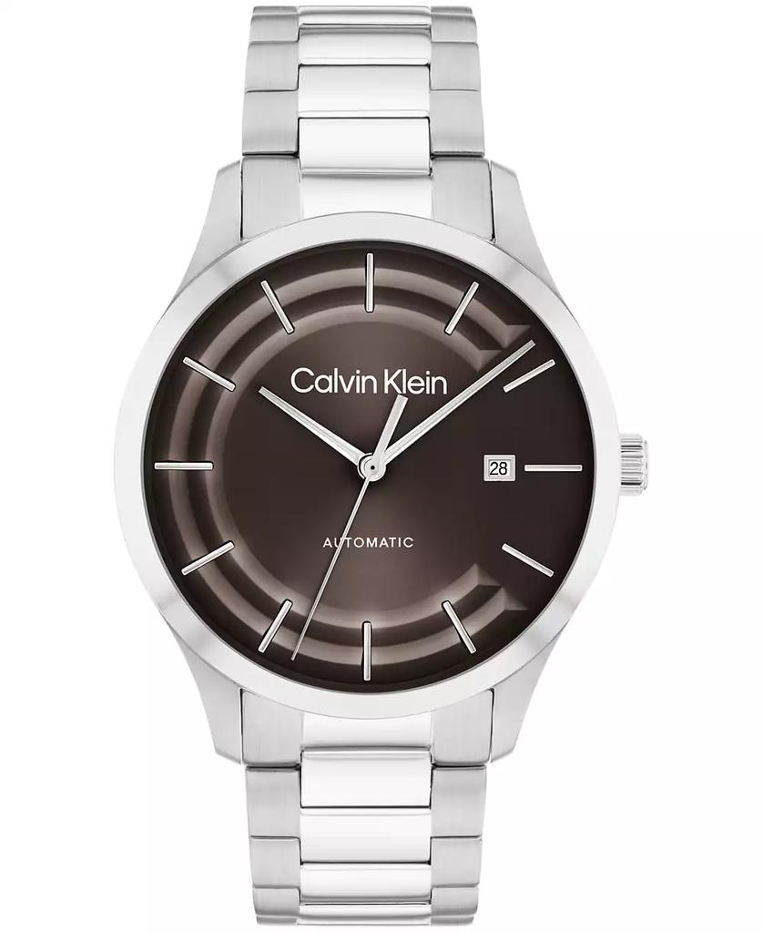 Calvin Klein Men's Iconic Automatic Sliver Stainless Steel Bracelet Watch 40mm
