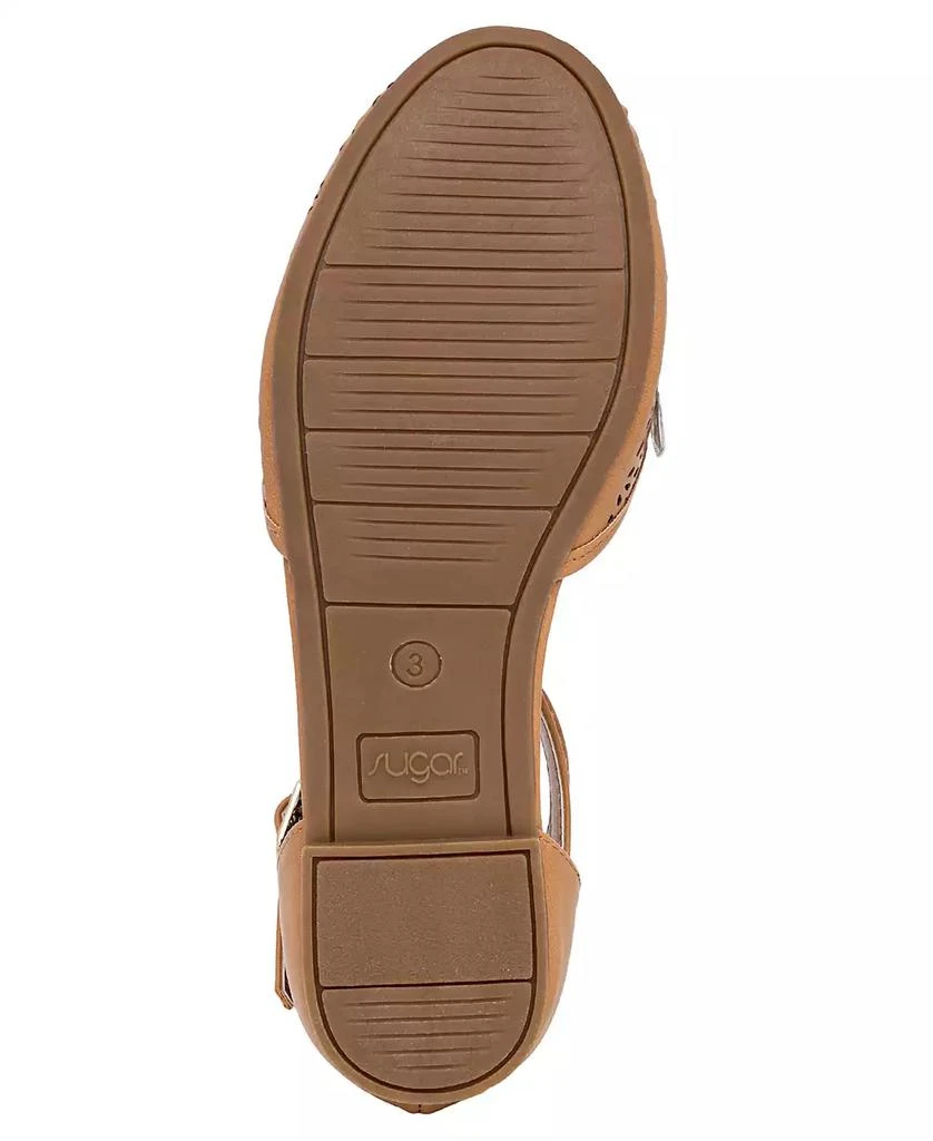 Sugar Little Girls Banana Bread Ankle Strap Round Toe Flats 5
