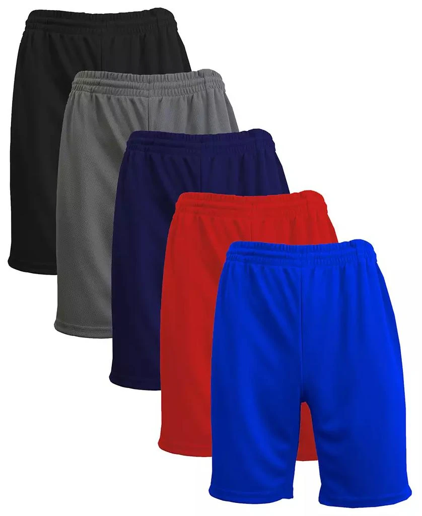 Galaxy By Harvic Men's 5-Pack Lightweight Breathable Moisture Wicking Mesh Shorts 2