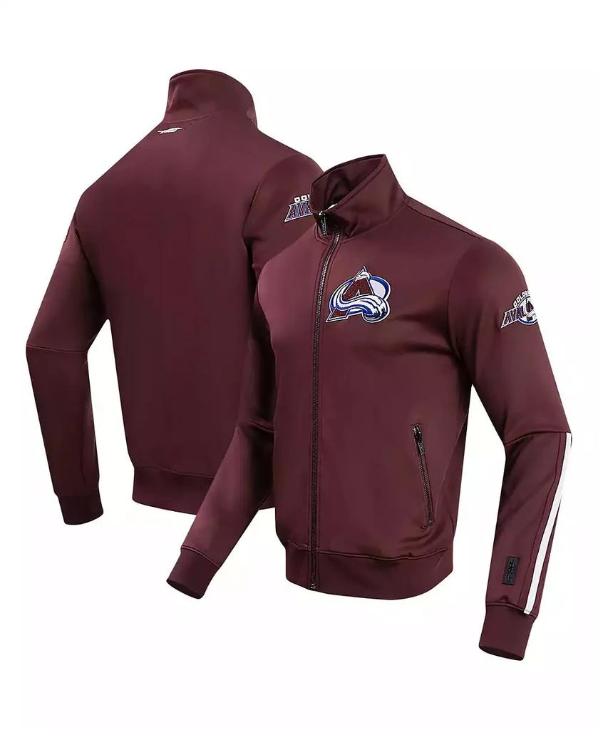 Pro Standard Men's Burgundy Colorado Avalanche Classic Chenille Full-Zip Track Jacket 1