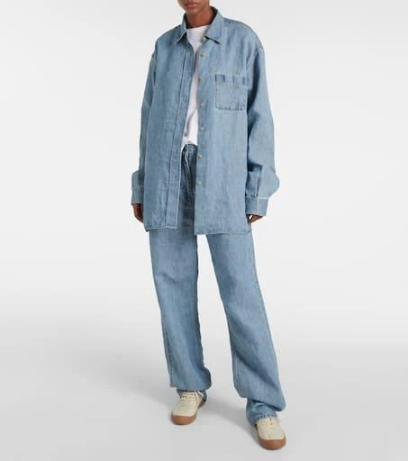 The Row Tarley mid-rise linen wide-leg jeans 2