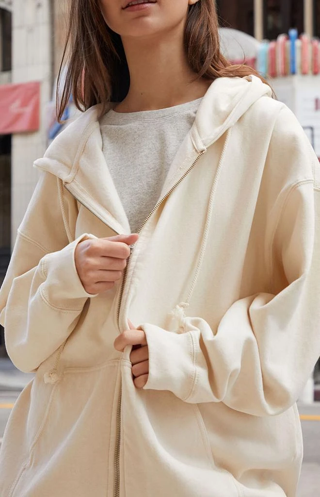 John Galt Off White Full Zip Hoodie 3