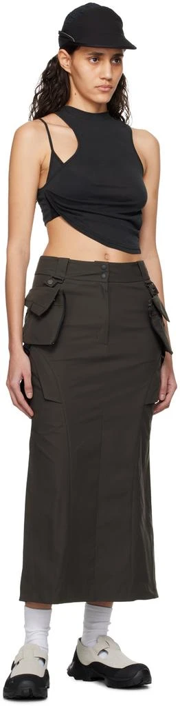 Hyein Seo Khaki Cargo Midi Skirt 5