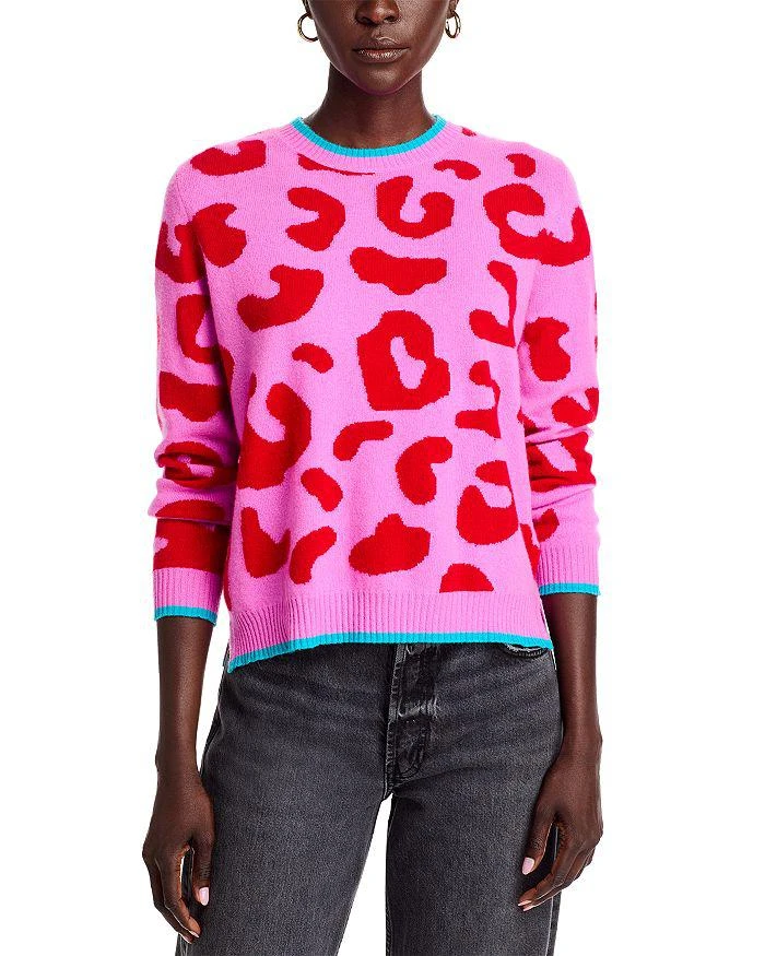 Jumper 1234 Cashmere Tipped Leopard Sweater 1