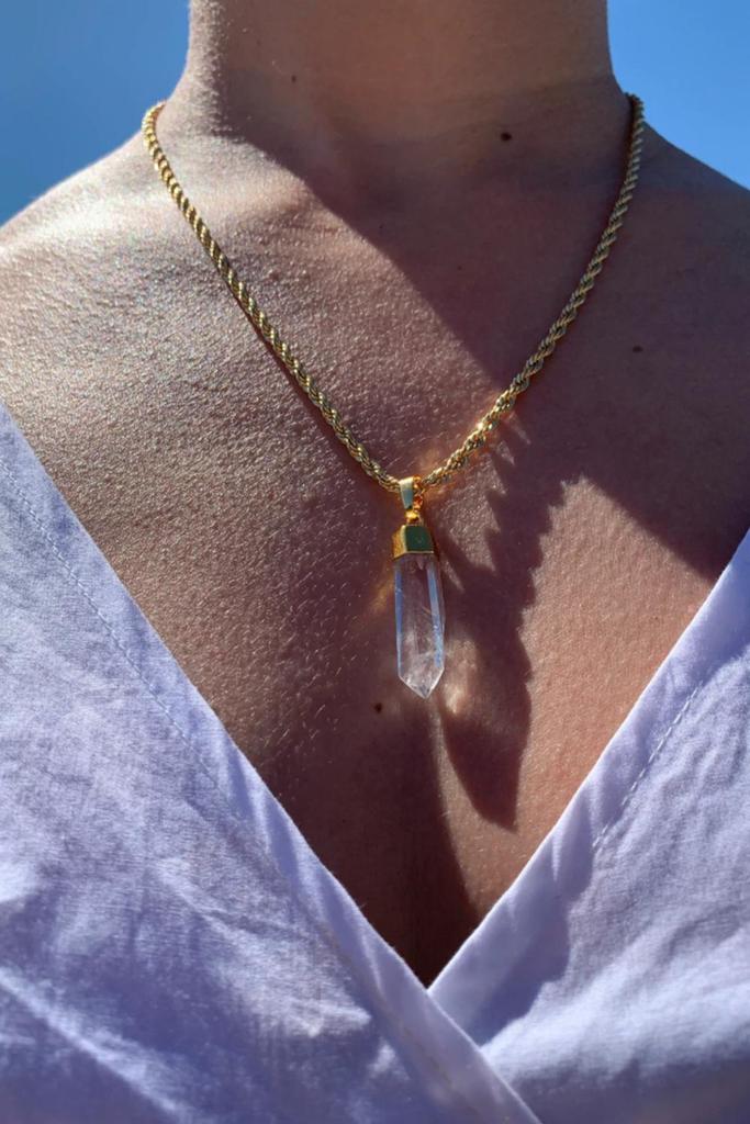 Crystal Haze ROCK CRYSTAL QUARTZ PENDANT