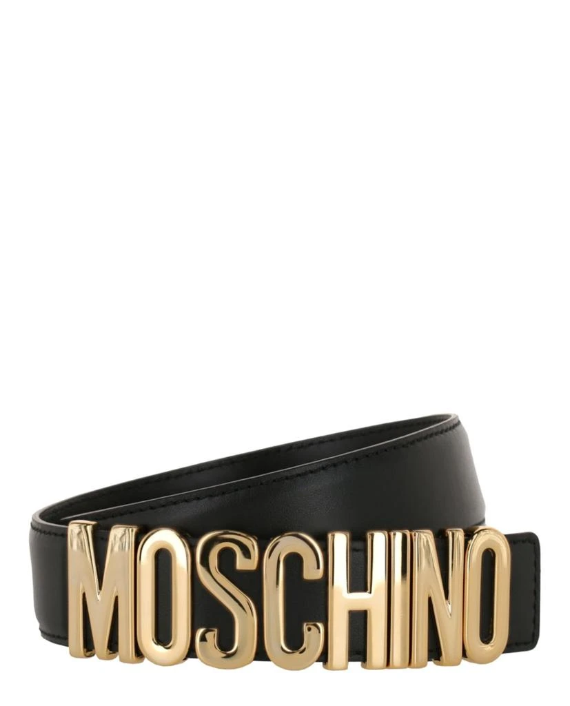 Moschino Logo Lettering Leather Belt 3