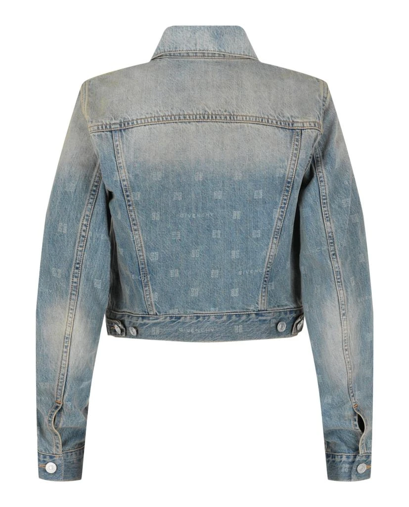 Givenchy 4G And Logo Cropped Denim Jacket 2