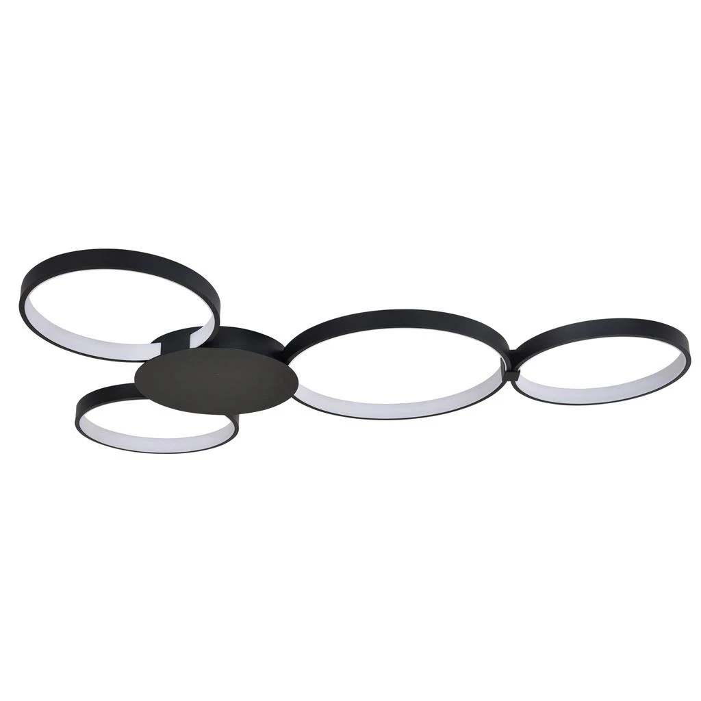 VONN Lighting Capella VMCF41500BL 43" Integrated LED Ceiling Lighting Modern Multi-Ring Semi Flush in Black 2