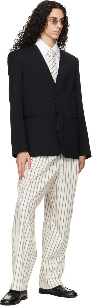 LGN Louis Gabriel Nouchi Off-White Rayée Tie 3