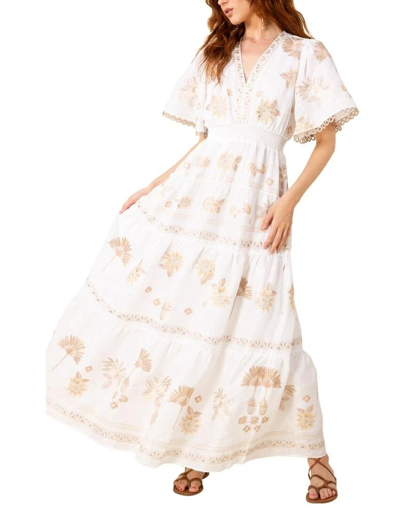 Hale Bob Journey Linen Maxi Dress