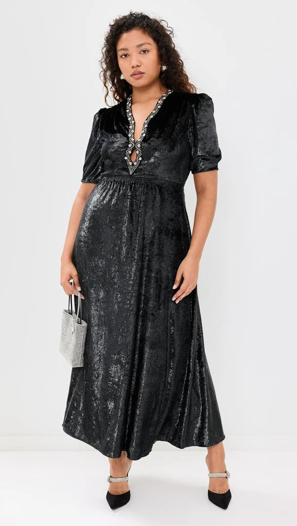 Saloni Tabitha Velvet Dress 8