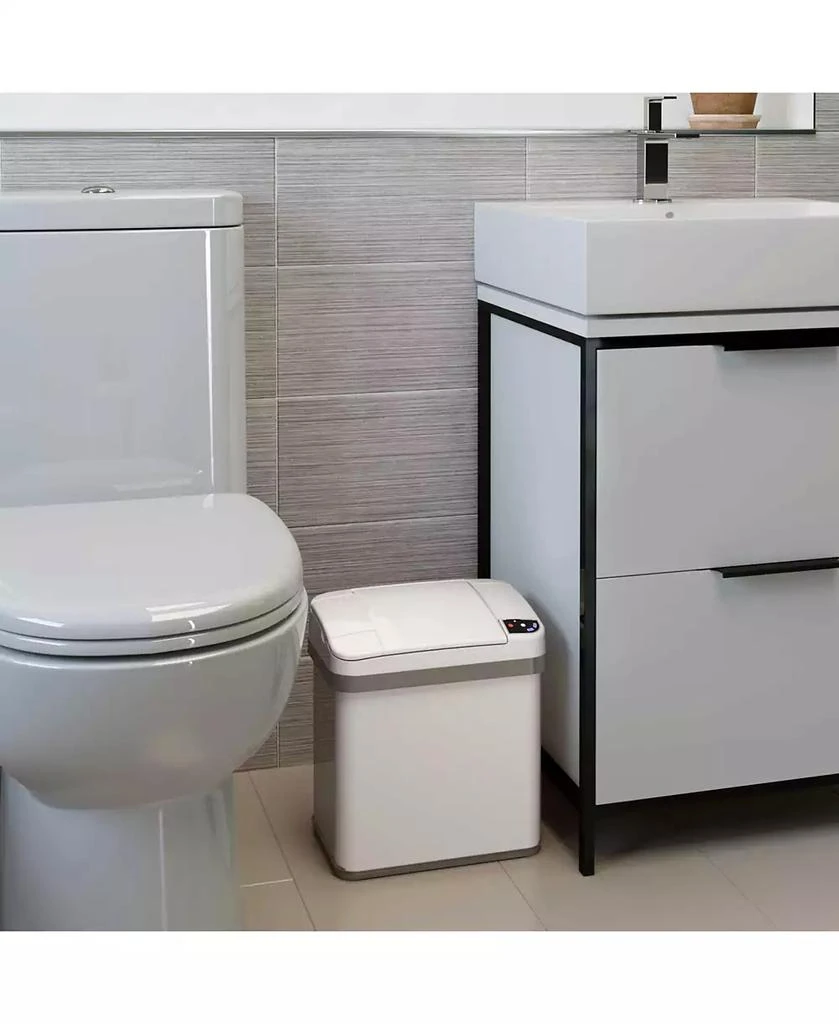 iTouchless Stainless Steel Bathroom Sensor Trash Can with AbsorbX Odor Filter and Lemon Fragrance 2.5 Gallon 5