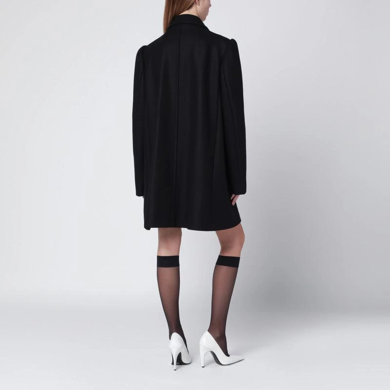 Dries Van Noten Black coat with embroidery detail 3