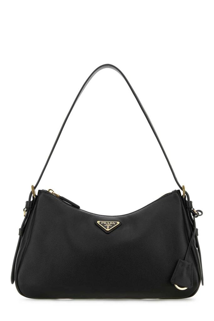 Prada Prada Logo Plaque Padlock-Detailed Shoulder Bag - Shoulder