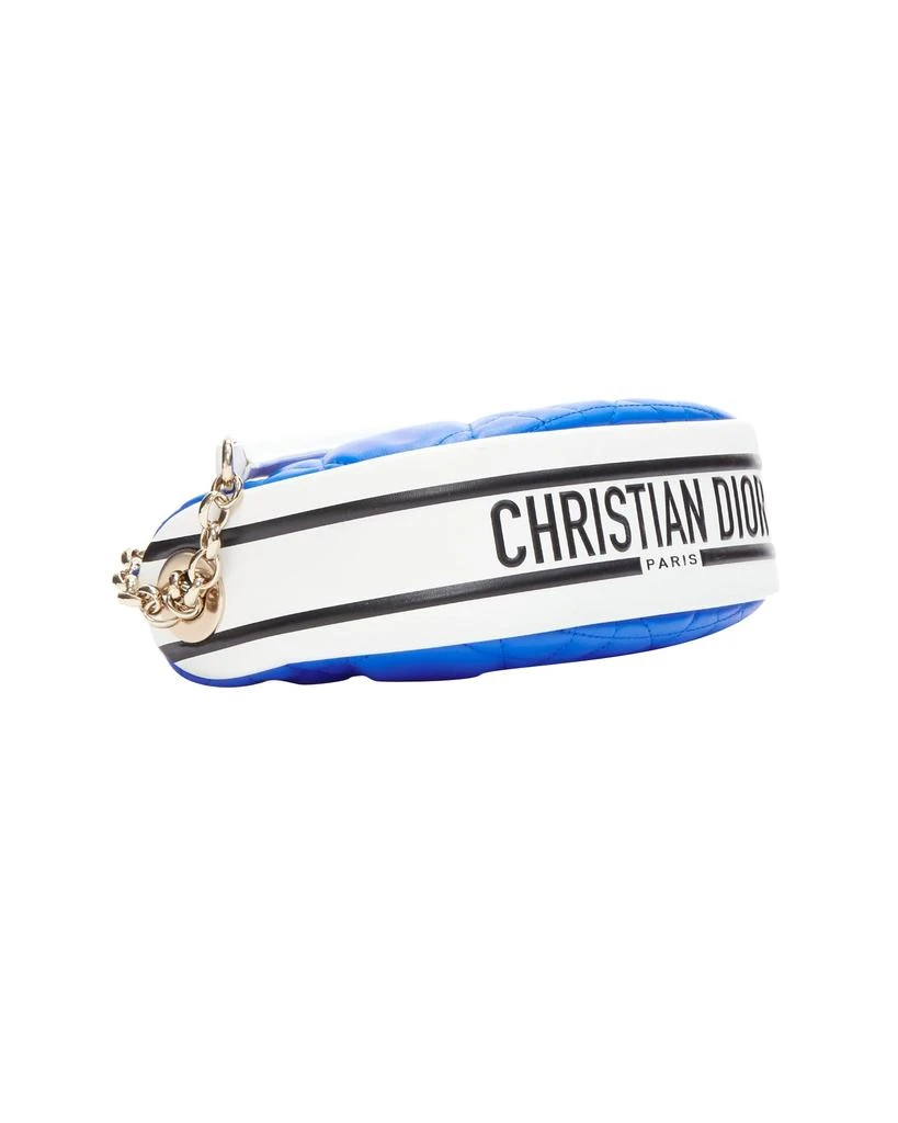 Christian Dior CHRISTIAN DIOR 2022 Vibe blue white cannage lambskin hobo shoulder bag 6