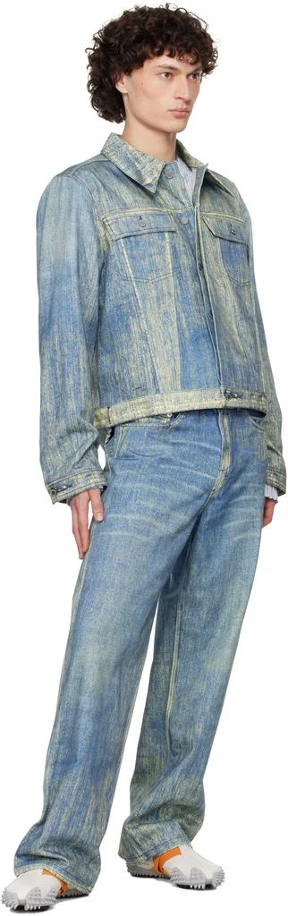 CAMPERLAB Blue Paint Print Denim Jacket 4
