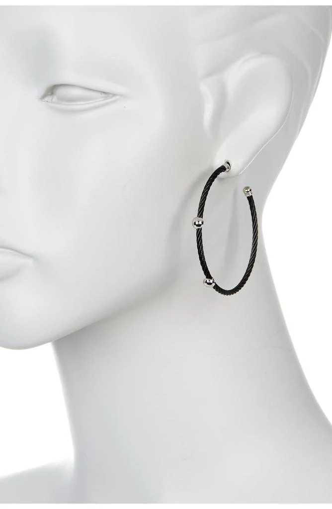 ALOR Cable Hoop Earrings 2