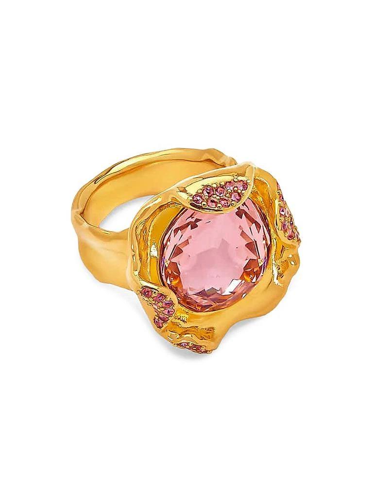 Oscar de la Renta Nest 24K-Gold-Plated & Glass Crystal Ring 1