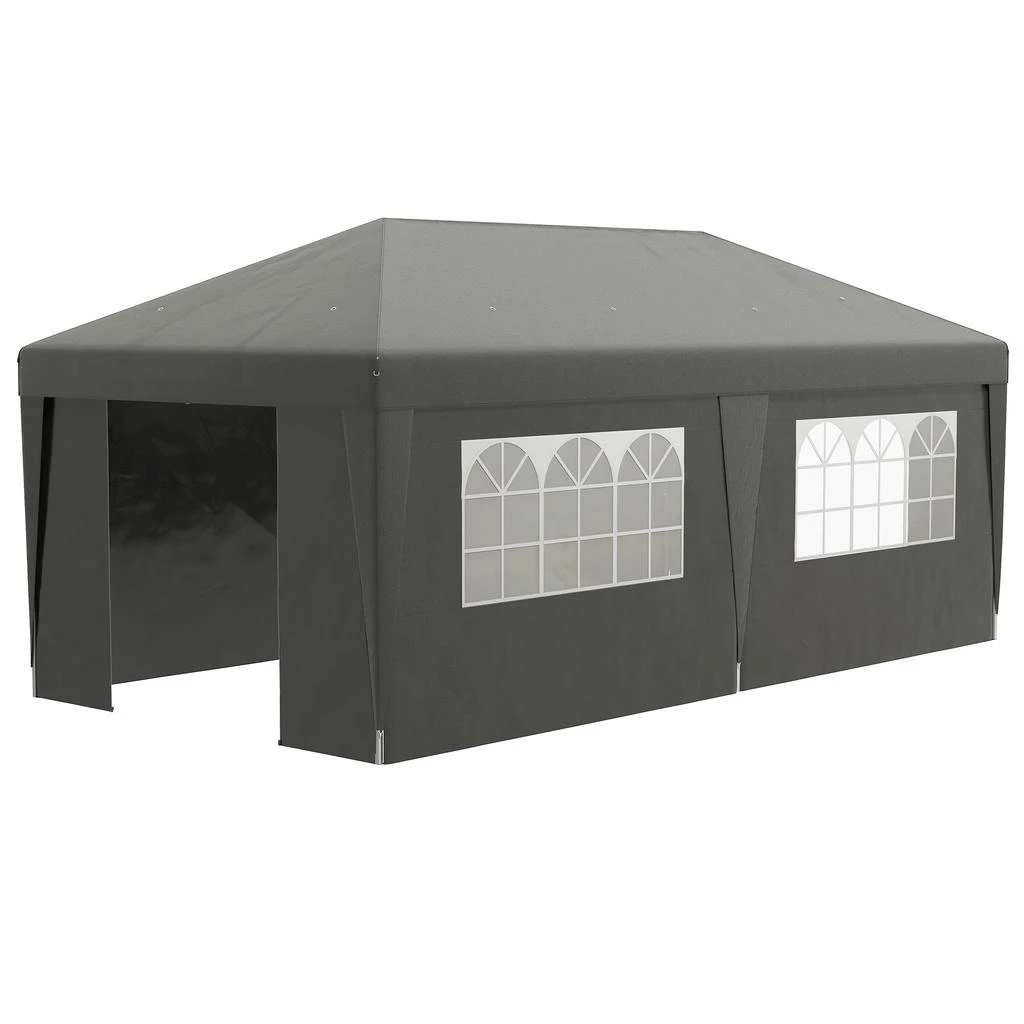 Streamdale Furniture Streamdale 10' x 19.5' Pop Up Canopy Tent with Sidewalls 1