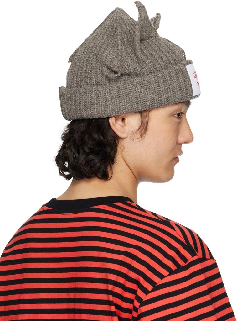 Charles Jeffrey Loverboy SSENSE Exclusive Gray Chunky Ears Beanie 3