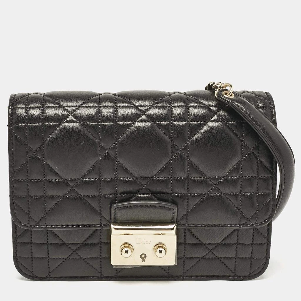 Dior Dior Black Cannage Leather Mini Miss Dior Flap Bag 1