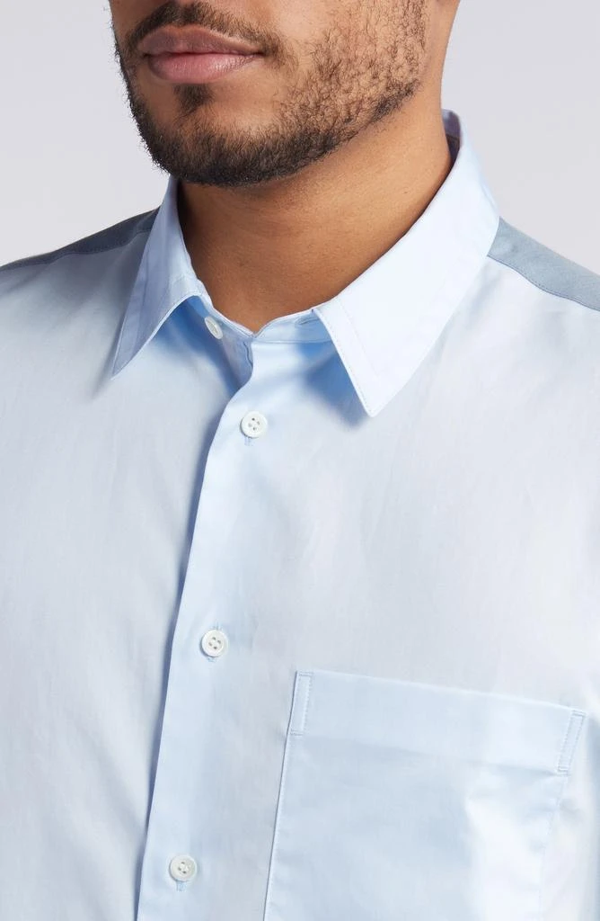 COS Relaxed Fit Colorblock Cotton Button-Up Shirt 2