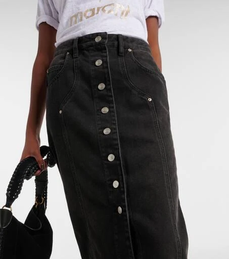 Marant Etoile Vandy high-rise denim midi skirt 4