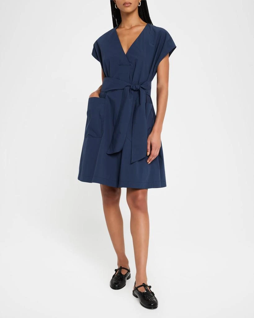 chinese dress ladies Linen Dolman Sleeve Dress in Cobalt – Me&B main image 0