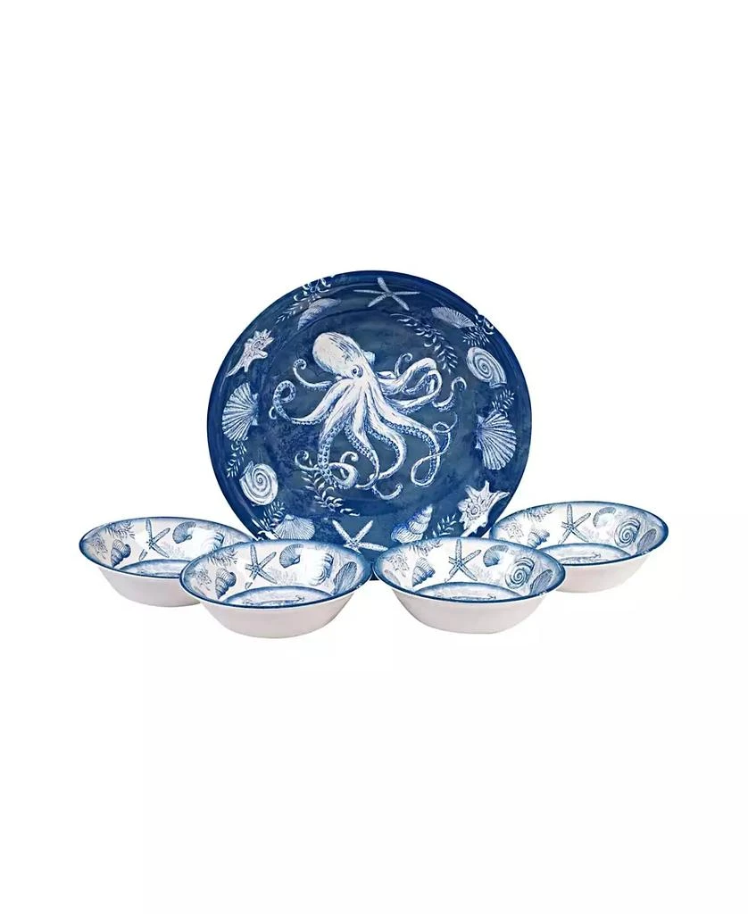 Certified International Oceanic Melamine 5-Piece Salad Set