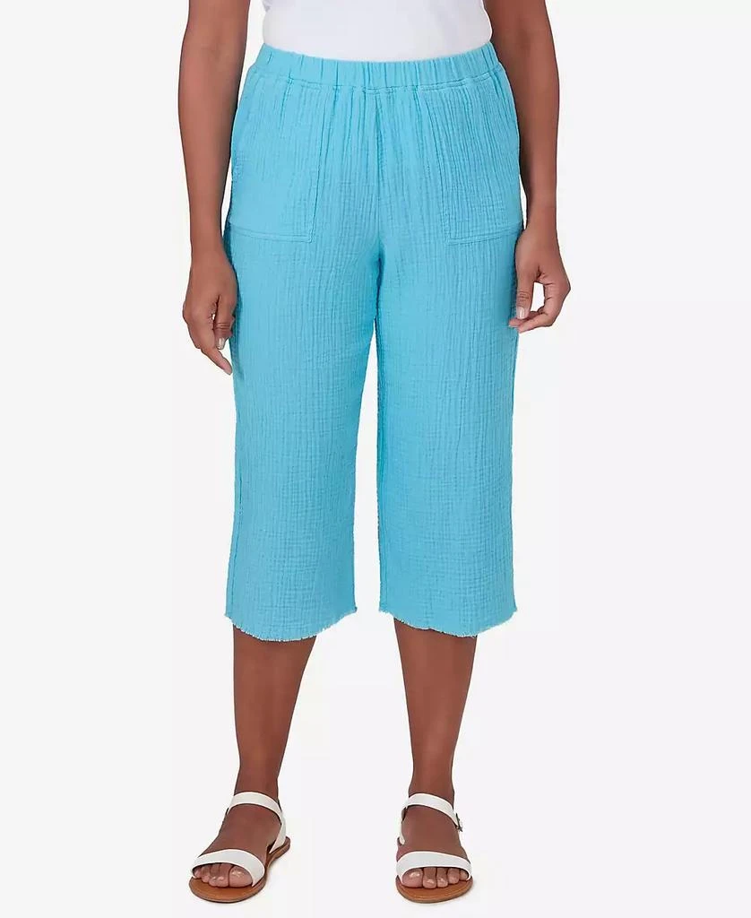 Alfred Dunner Women's Summer Breeze Double Gauze Capri Pants 1