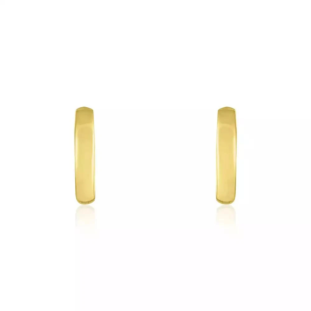 The Lovery Gold Huggie Hoop Earrings 14K Yellow Gold 13 x 2 millimeters 3