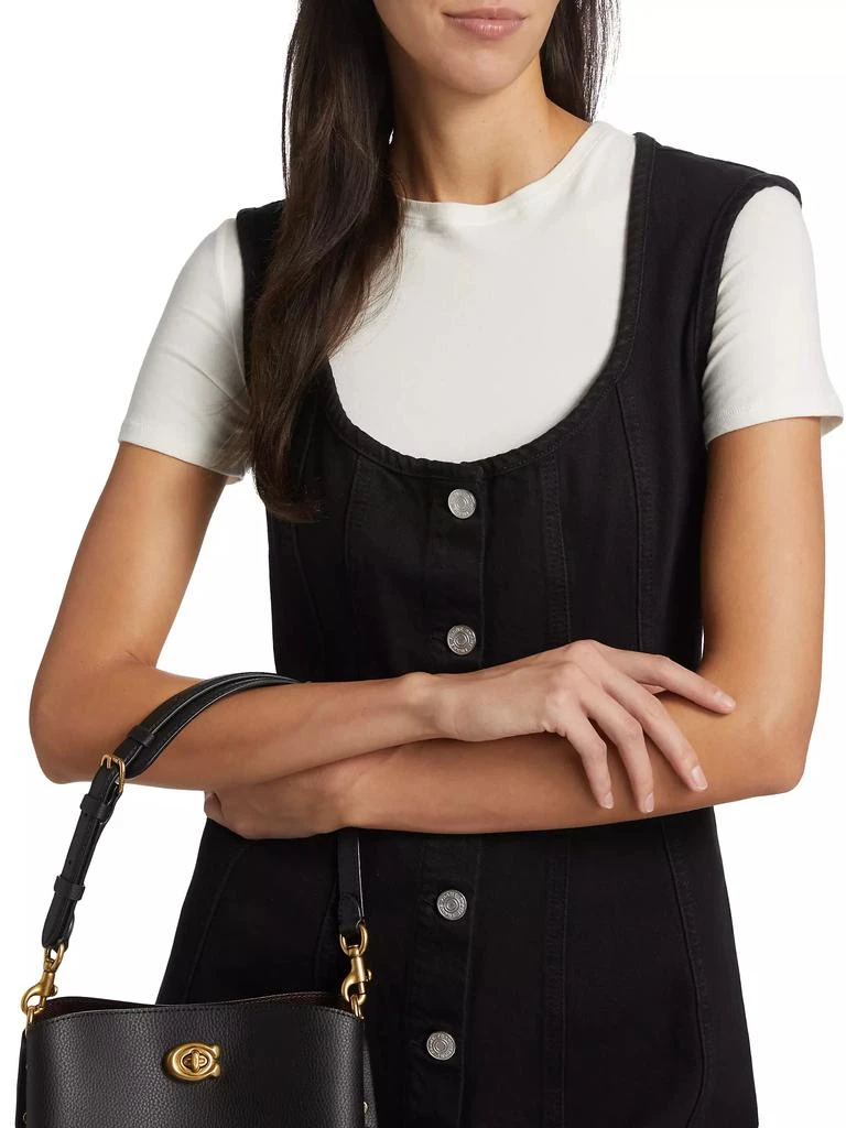 FRAME Denim Seamed Scoopneck Minidress 6