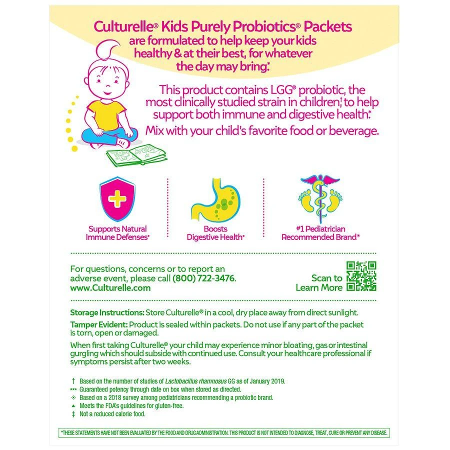 Culturelle Kids Daily Probiotic Supplement Single Serve Packets 3