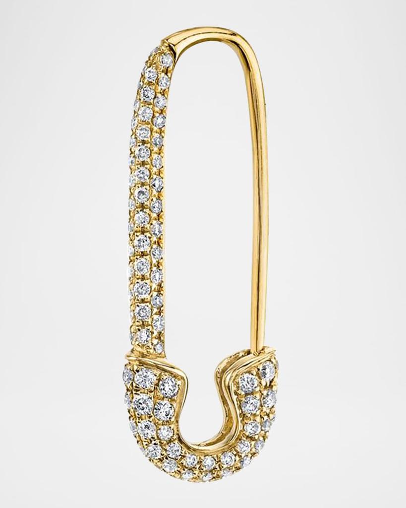 Anita Ko 18K Yellow Gold Diamond Safety Pin Earring, Single (Right)
