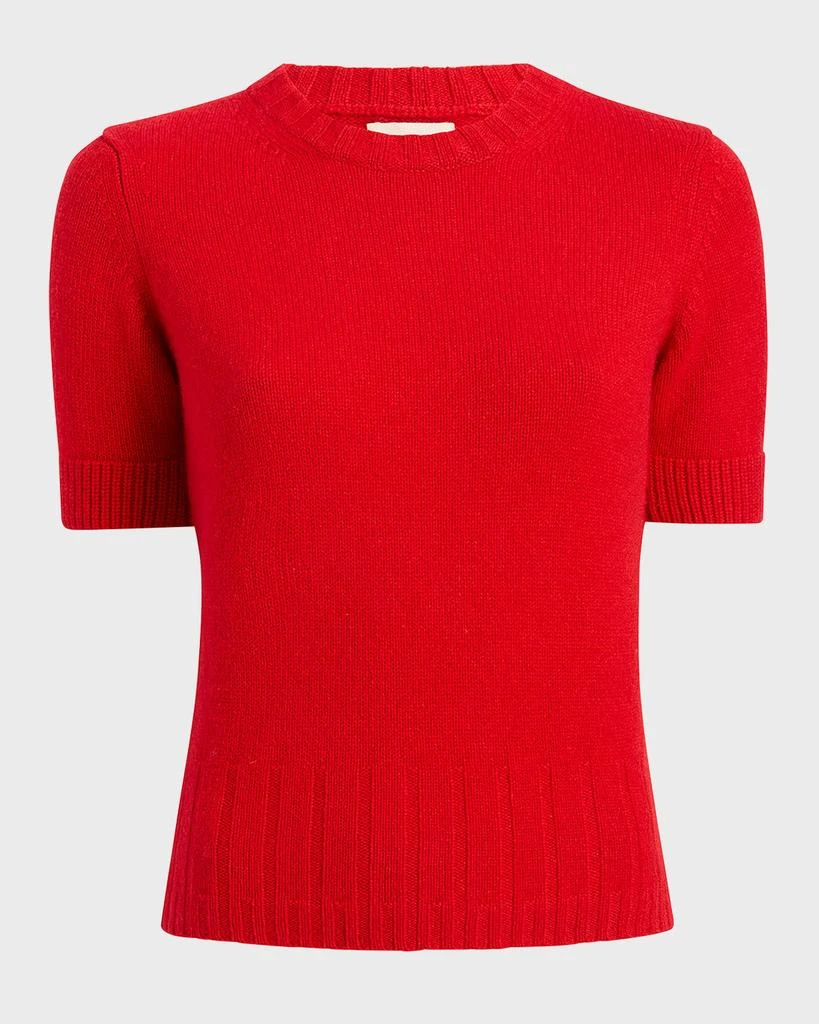 Khaite Luphia Puff-Sleeve Cashmere Sweater 1