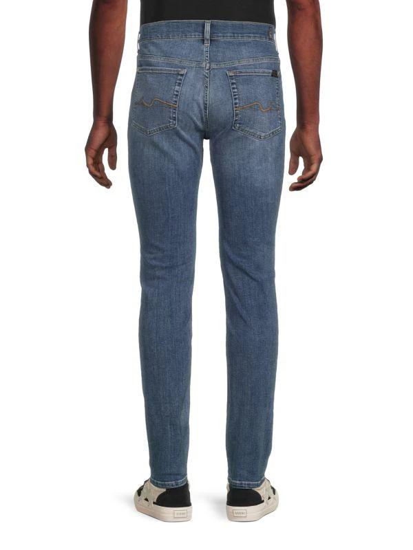 7 For All Mankind Paxtyn Whiskered Light Wash Jeans 2