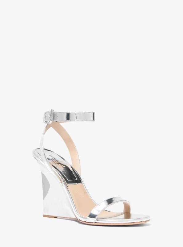 Michael Kors Claudia Specchio Leather Wedge Sandal 1