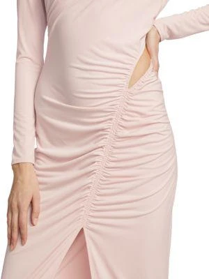 Self-Portrait Ruched Long Sleeve Midi-Dress 4