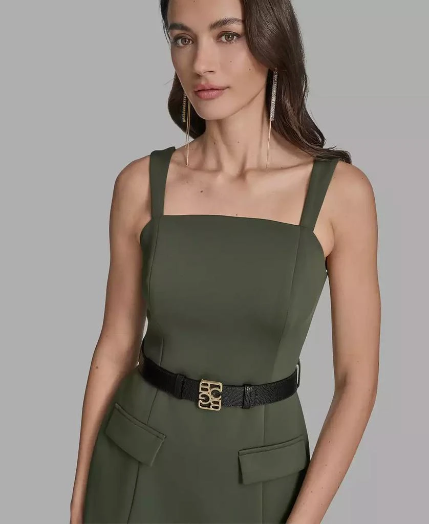 BCBG Women
s Sleeveless Belted A-Line dress 3