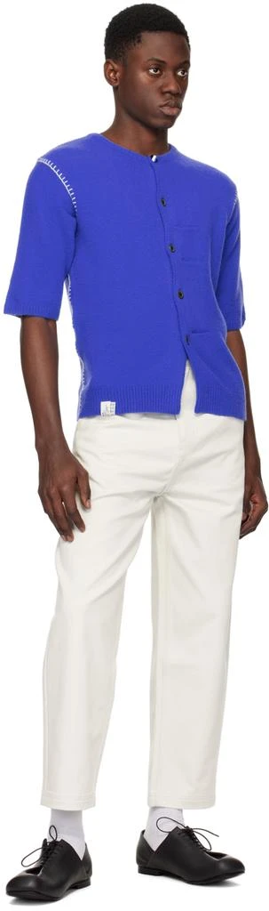 ADER error Blue Blanket Stitch Cardigan 4