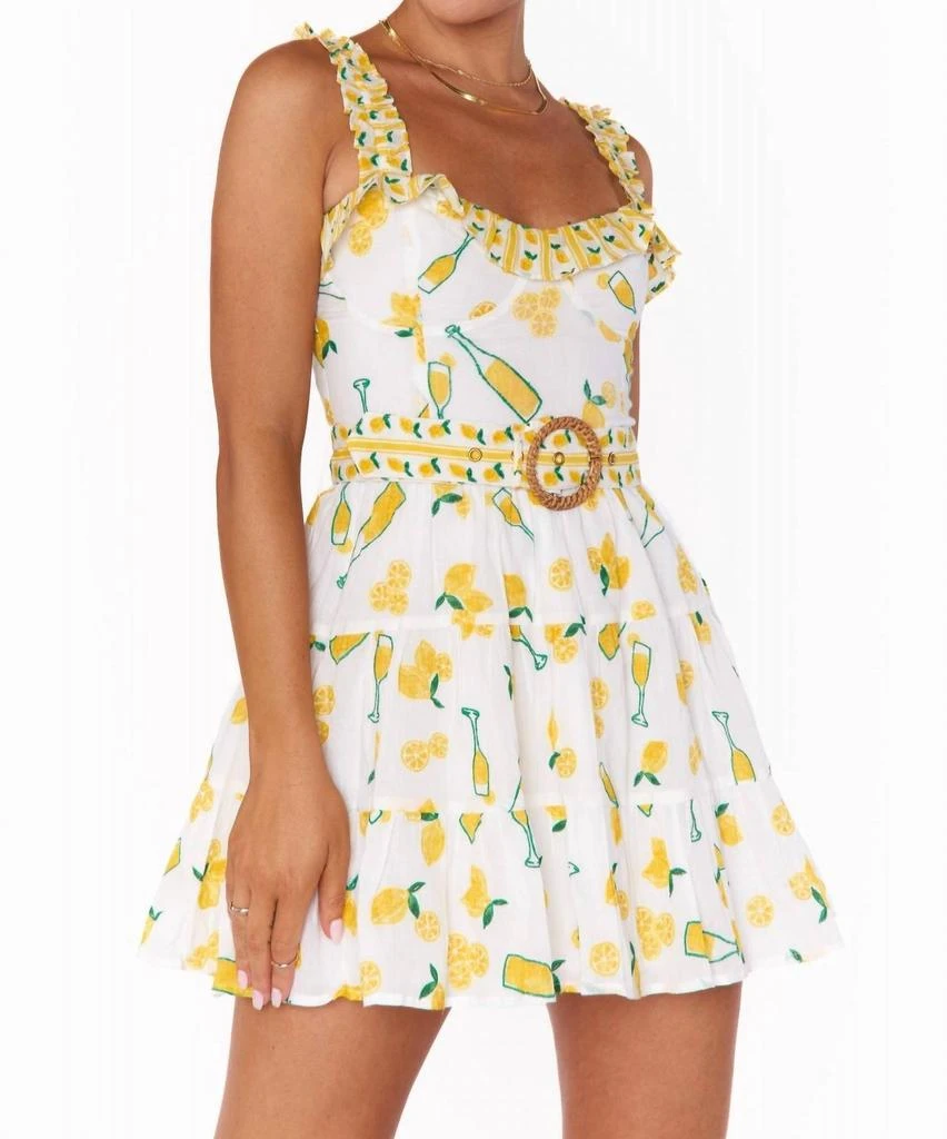 Show Me Your Mumu Jolene Mini Dress In Limoncello Embroidery 1