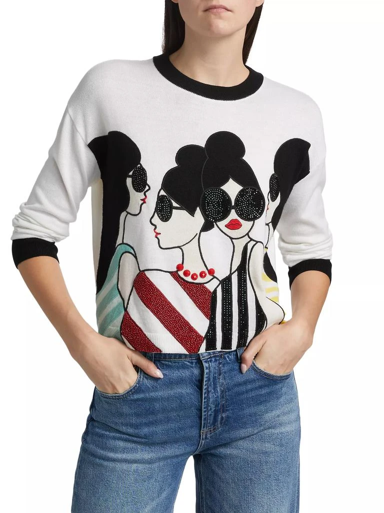 Alice + Olivia Gleeson Stace Face Sweater 3
