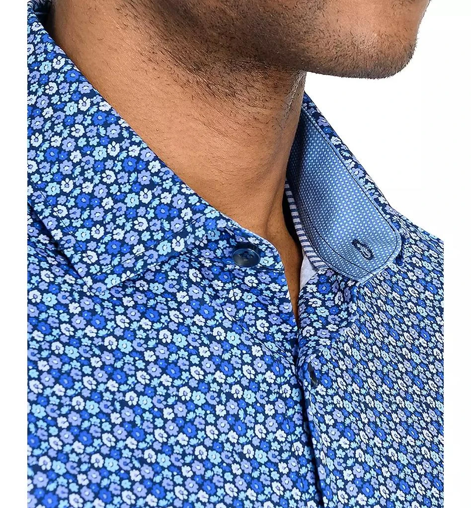 ConStruct Men’s Recycled Slim Fit Floral 4-Way Stretch Performance Dress Shirt 4